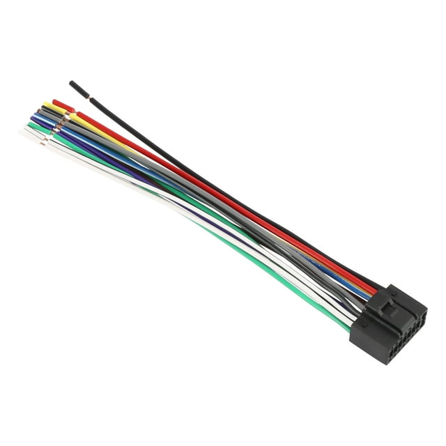 Unique Bargains Vehicle Stereo CD Player Wiring Harness Wire Radio Adapter Install Plug 16 Pins Black