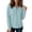 A-Blue, variant on Tops for Women Long Sleeve Waffle Knit Henley Shirts, Casual Button Down Crew Neck Loose Fit Tops