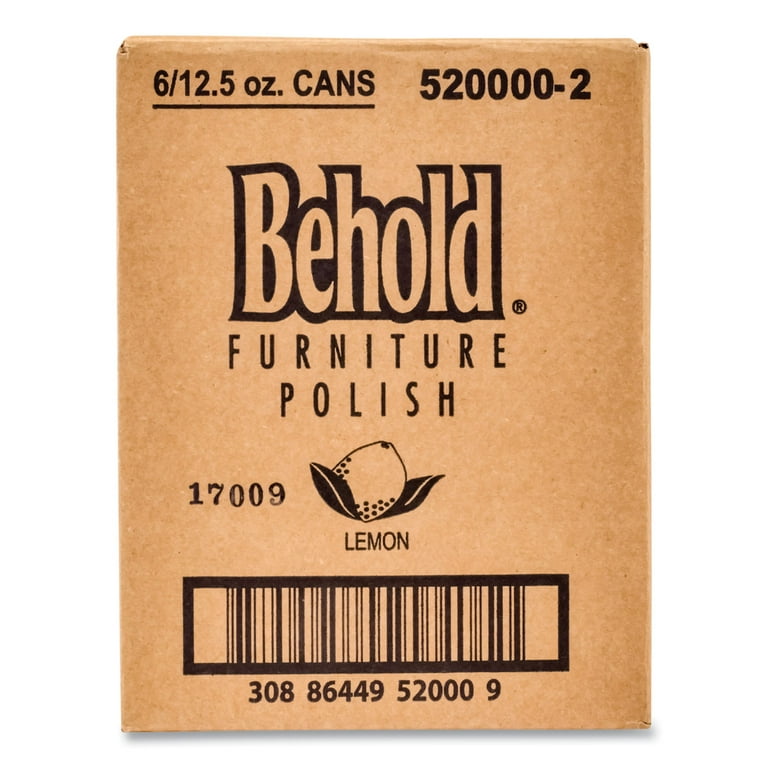 Behold Furniture Polish, Lemon, 12.5 oz Aerosol Spray Behold Furniture Polish, Lemon, 12.5 oz Aerosol Spray