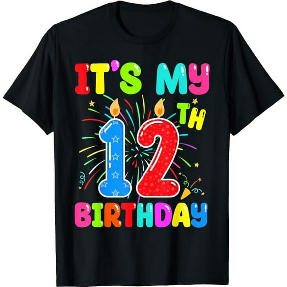 It's My 12th Birthday 12 Year Old Birthday Boys Girls Kids T-Shirt