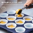 thumbnail image 5 of 8-Piece Nonstick Oven Bakeware Set in Diamond Blue – Ceramic-Coated Carbon Steel Cookie Sheets, Muffin Pan, Roasting Pan, Pie Pans, Square Pan, and Loaf Pan, 5 of 7