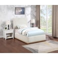 thumbnail image 2 of Maklaine Contemporary 52''H x 43.5''W x 82.5''D Cream Fabric Twin Bed, 2 of 8