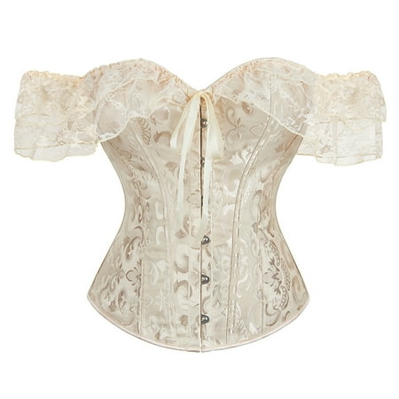 Women s Lace Up Boned Overbust Corset Bustier Lingerie Bodyshaper Top Corsets Top Women Sexy Lingerie