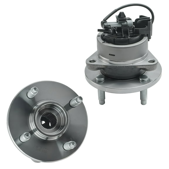 Detroit Axle - 2 Front Wheel Bearing Hubs for Chevrolet Cobalt Saturn Ion Pontiac G5 Pursuit Wheel Hub Bearings Assembly Set Replacement, Pair Hubs [4-Lug w/ABS]