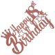 thumbnail image 1 of Birthday Party Decoration Happy Birthday Cake Topper Flat Ornament Rosy Elegant Decoration 1Set, 1 of 4
