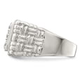 thumbnail image 3 of Sterling Silver Rhodium-plated Men's CZ Ring, 3 of 6