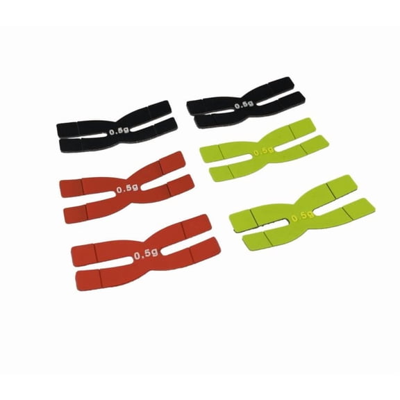 HOOWIFFY Badminton Racket Weight Pads with H-Shape Silicone Dampeners, 3 Assorted Color Pieces for Tennis and Badminton