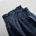 thumbnail image 7 of Cotton Linen Wide Leg Palazzo Pants for Women Elastic Paper Bag Waist Casual Summer Baggy Lounge Beach Cropped Pants, 7 of 7