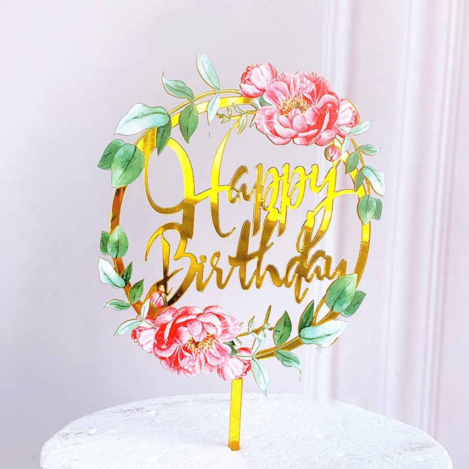 Happy Birthday Garland Cake Topper - Fancy Flours