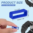 thumbnail image 2 of Uxcell Watch Band Holder Loop, Universal Silicone Watch Replacement Band Strap Keeper Parts for Smart Sport Blue 24 mm, 2 of 7