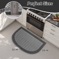 thumbnail image 6 of SIXHOME Kitchen Rugs Set 20" x 32" + 20" x 47" Semicircular Kitchen Mat Non-Slip Twill Kitchen Floor Mats Washable Half Circle Small Throw Rug Gray, 6 of 6