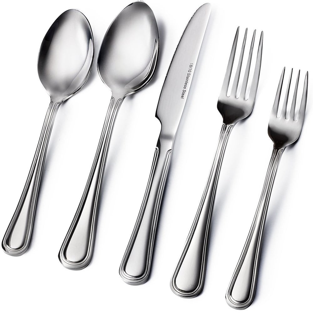 20-Piece Flatware Set - Extra Thick Heavy Duty - 18/10 Stainless Steel .