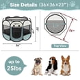 thumbnail image 2 of Jaula Pet Playpen Siedihit para perros, interior y exterior, gris, tamaño mediano, 2 of 8