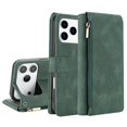 thumbnail image 1 of Case For IPhone 17 Pro Max/17 Pro/17 Air/17, PU Leather Shell With Zipper Card Slot Holder Cover, 1 of 5