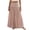 43#Pink, variant on Women's Bohemian Style Elastic Waist Band Cotton Linen Long Maxi Skirt Dress