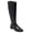 Black, variant on Women Retro Round Toe Flats Knight Boots Side Zips Low Heels Knee High Booties Versatile Dress Daily Shoes Size 16 Purple