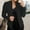 Black, variant on Summer Clearance Ofreoo Women's Casual Fashion Pocket Solid Color Shawl Suit Jacket Blazer Top