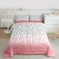thumbnail image 2 of Homewish Boys Girls Leopard Print Bedding Comforter Set 2pcs,Bling Glitter Twin Comforter Sets Microfiber,Gradient Pink Grey Breathable Bedding Set,Microfiber Bedroom Decor,Reversible, 2 of 8