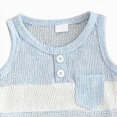 thumbnail image 4 of Toddler Baby Boy Clothes Summer Outfits Clothing Set Color Block Striped Sleeveless Top Drawstring Shorts Casual Daily Wear Size 3-6 Months, 4 of 6