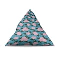 thumbnail image 4 of Blue and Pink Lounger Chair Bag, Digitally Generated Pattern of Soft Chrysanthemums, High Capacity Storage with Handle Container, Lounger Size, Deep Sky Blue Rose, by Ambesonne, 4 of 5