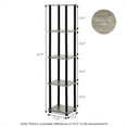 thumbnail image 3 of Furinno and Shelves 11.6 W X 11.6 D X 57.7 H 5-Shelf Decorative Shelves, Gray and Black, 3 of 3