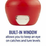 TERRO Apple-Shaped Indoor Fruit Fly Traps with Lure, Red, 2 Traps