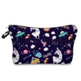 thumbnail image 2 of Bolsa de maquillaje con estampado digital de alpaca y camello, bolsa de almacenamiento multifuncional para mujer, bolsa de lavado, 2 of 3