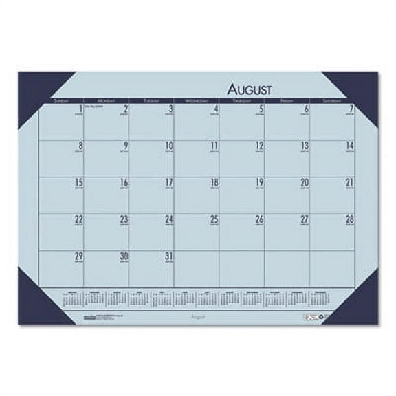 House Of Doolittle 012573 Ecotones Recycled Academic Desk Pad Calendar, 18.5 X 13, Orchid Sheets, Cordovan Corners, 12-month (aug To July): 2025-2026