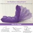 thumbnail image 3 of Adjustable 14 Position Floor Chair Folding Lazy Gaming Sofa Cushioned Purple, 3 of 8