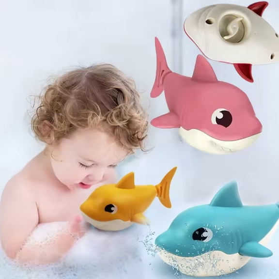 Clearance! Toddler Bath Toys Shark - Wind-Up Swim Toy for Pool and Bathroom, Great Baby Water Toy and Kids Beach Play