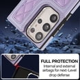thumbnail image 2 of for Samsung Galaxy S24 Ultra Case with RFID Blocking Card Holder and Strap for Women,Crossbody Lanyard,Kickstand Ring Stand Holder,Snap Clasp,Cute Phone Wallet Case For Samsung Galaxy S24 Ultra,Purple, 2 of 8