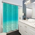 thumbnail image 2 of Teal Blue Ocean Shower Curtain, Summer Tropical Ocean World Sand Beach Under The Sea Underwater Deep Scene Bathroom Curtain Waterproof Fabric Machine Washable with 12 Hooks, 72" x 84", 2 of 6