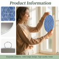 thumbnail image 6 of Welcome Sign for Front Door, Blue Geometric Round Metal Wall Art Wreaths, Checkered Modern Abstract Art Outdoor Indoor Wall Hanging Sign for Porch Decor Housewarming Gifts 7.9 Inch, 6 of 8