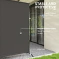 thumbnail image 4 of CoSoTower Paravent Simple, Écran de Confidentialité UV30+, Panneau de Confidentialité Intérieur Extérieur avec Base Stable, Gris Foncé, 4 of 7