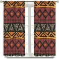 thumbnail image 2 of Traditional African Tribal Curtains, African Mud Cloth Inspired Tribal Boho Pattern Geometric Elements Window Treatments, Decorative Curtains for Bedroom Living Room 53"W x 84"L (Pack of 2), 2 of 6