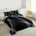 thumbnail image 3 of Manfei Geometric Geometric Lines Bedding Comforter Set,Modern Abstract Art Twin Comforter Sets,Gray Black Ribbon Bedding Set For Teens,Microfiber Bedroom Decor Reversible,2pcs, 3 of 8
