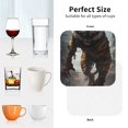 thumbnail image 6 of Vsdgher Ruins Tiger Warrior Leather Coasters for Drinks, Durable Drink Coasters 4 Set for Tabletop Protection, Luxurious Home Décor and Housewarming Gift ( {designName})Square, 6 of 6