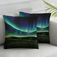 thumbnail image 3 of PIKWEEK Aurora Borealis Pillowcase Night Starry Sky Northern Lights Glitter Colorful Cosmic Stars Pillow Decorative Throw Cushion Cover for Home Couch Bed Multiple specifications Set of 2&nbsp; White, 3 of 7