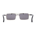 thumbnail image 4 of Elegant Mens Luxury Designer Fashion Narrow Rectangular Sunglasses Light Gold - Black, 4 of 4
