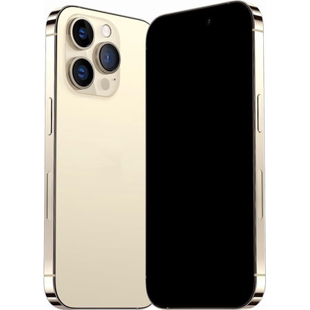 Virtual advanced display model phone, metal fake phone display model, do not work upgrade metal frame phone model（Max Pro 14, Gold）