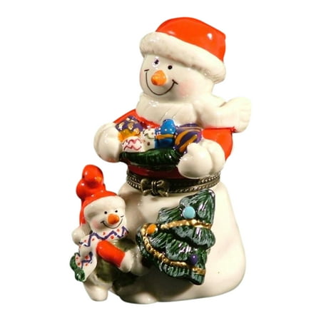 Christmas Santa Snowman Christmas Tree Trinket