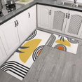 thumbnail image 2 of Orange Boho Geometric and Plant Pattern Kitchen Rugs Sets Of 2,Anti Fatigue Kitchen Mat Rugs Non Slip Washable,Decorative Kitchen Floor Mats for Kitchen,Sink,Laundry,17"x30"+17"x47", 2 of 7