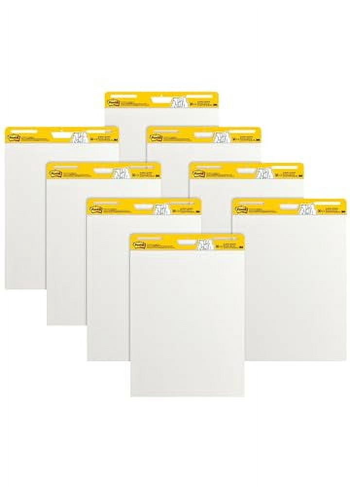 Post-it® Super Sticky Easel Pads, 25" x 30", 8 Pads, 30 Sheets/Pad, School Supplies for Classrooms, White, 559VAD8PK