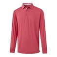 thumbnail image 2 of DTWOOO Men's Polo Shirt Long Sleeve Casual Solid Dry Fit High Performance Designed Collared Golf Men's Polo Shirt, 2 of 9