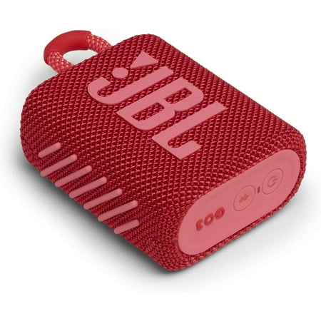 JBL - GO3 Portable Waterproof Wireless Speaker - Red