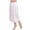 White, variant on Women Half Slips Underskirt Elastic Waist Solid Color Lace Trim Maxi Long Skirt Under Dress