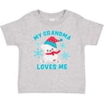 thumbnail image 3 of Inktastic Polar Bear My Grandma Loves Me in Santa Hat with Snowflakes Boys or Girls Baby T-Shirt, 3 of 5