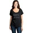 thumbnail image 2 of Thread Tank Hope For Today Women's Relaxed Slouchy Dolman T-Shirt Tee Heather Black Small, 2 of 4