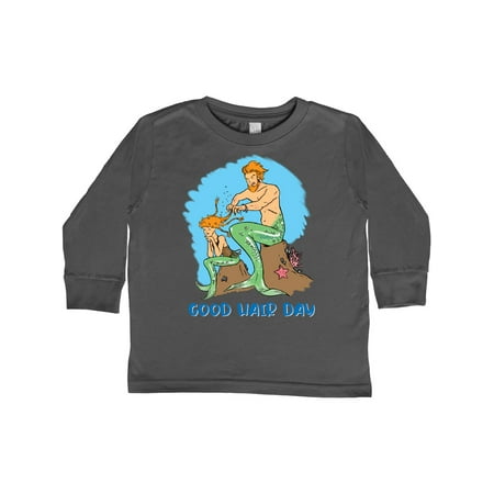 

Inktastic Mer Dad and Daughter Good Hair Day Braiding Radiant Red Hair Gift Toddler Boy or Toddler Girl Long Sleeve T-Shirt
