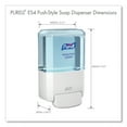 thumbnail image 5 of ES4 4.88 in. x 8.8 in. x 11.38 in. 1,200 mL Push-Style Soap Dispenser - White (1/Carton), 5 of 7